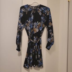 Floral print silky dress